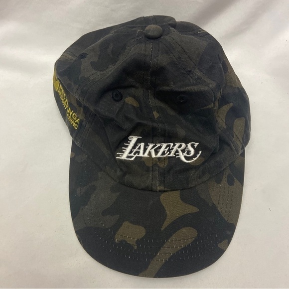 Los Angeles Lakers NBA Promo Army Fatigue Dad Strapback Hat - Picture 2 of 10